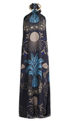 Ipanema Maxi Cotton Silk Dress / Blue Garden
