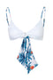 Pacifico Top / White Blue Palms - Ivory