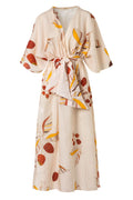 San Bernardo Linen Maxi Dress / Ivory Chontaduros