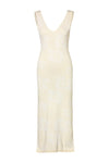 Isa Knit Cotton Jacquard Midi Dress / Ivory Maxi white Flowers