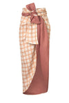 Capurgana Linen Skirt / Cream and Butter Scotch - Pink