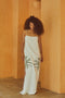 Copa del Sol Linen Maxi Dress Embroidered / Ivory Palms