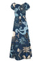 Julia Cotton Maxi Dress / Blue Garden