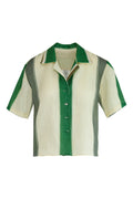 Tomaso Linen Shirt / Green Stripes