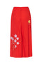 Constelaciones Cotton Midi Skirt / Red