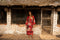 Hojarasca Silk Midi Tunic Dress / Red Moonlight Garden