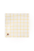 Palm Linen Napkins Set of 4/ Yellow Squares