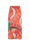 Amaime Jacquard Midi Skirt / Coral