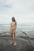 Costa del Sol Linen Mini Dress / Mocha