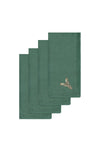 Loras Linen Embroidered Napkins Set of 4 / Pine