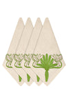 Lirios Linen Embroidered Napkins Set of 4 / Natural
